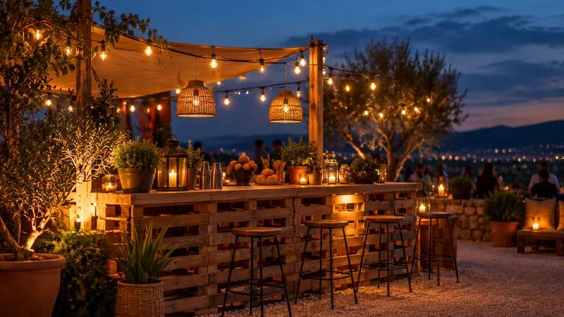 Un bar éphémère en extérieur