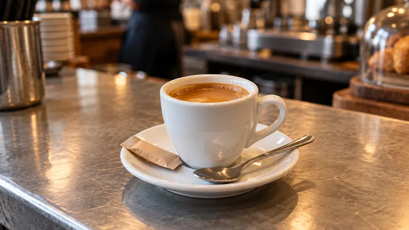 Un expresso au comptoir